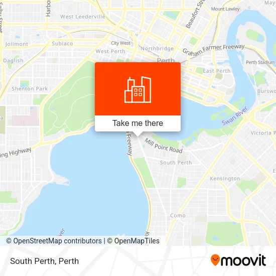 South Perth map