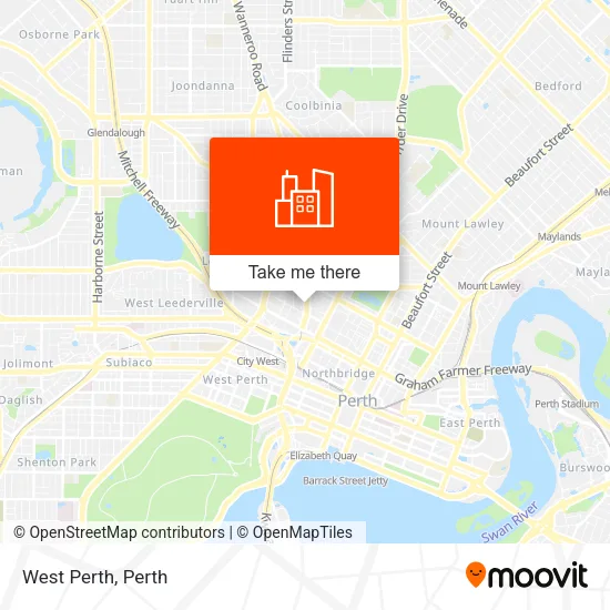 West Perth map