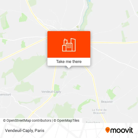 Vendeuil-Caply map