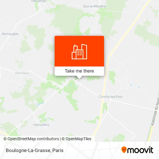 Mapa Boulogne-La-Grasse