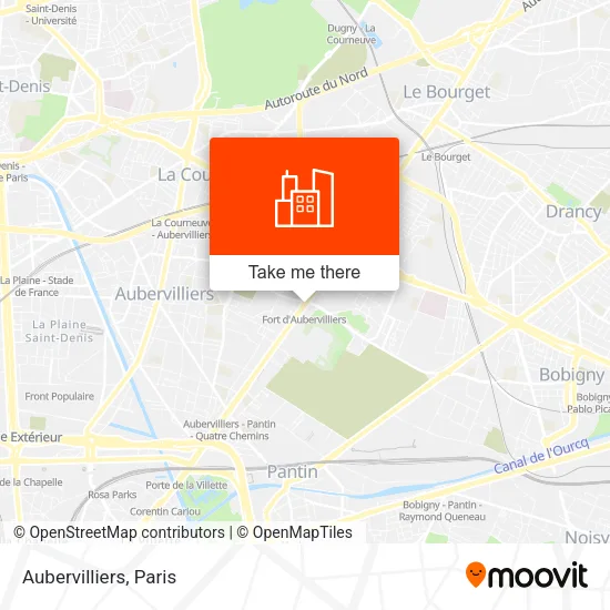 Aubervilliers map