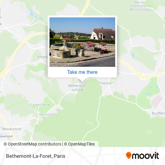 Mapa Bethemont-La-Foret