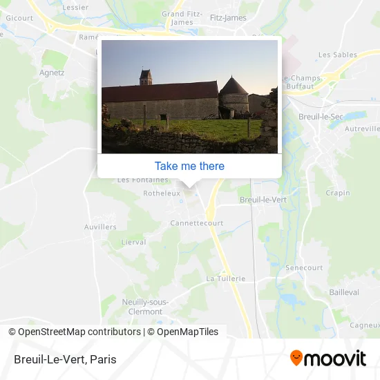 Mapa Breuil-Le-Vert