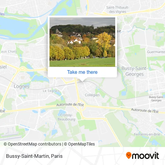 Bussy-Saint-Martin map
