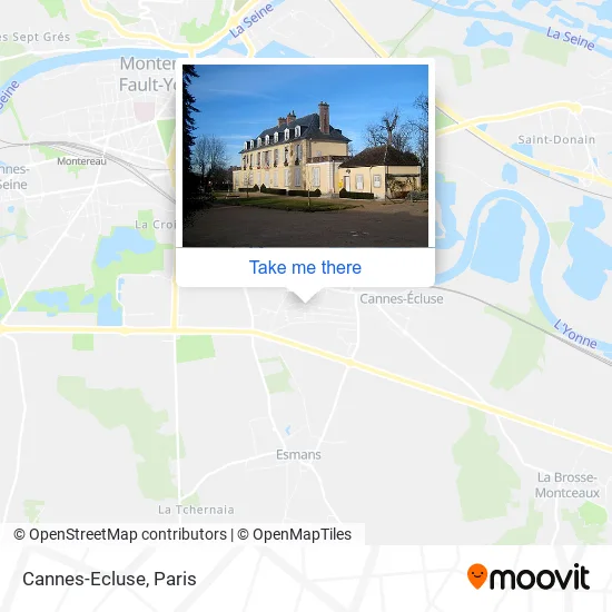 Cannes-Ecluse map