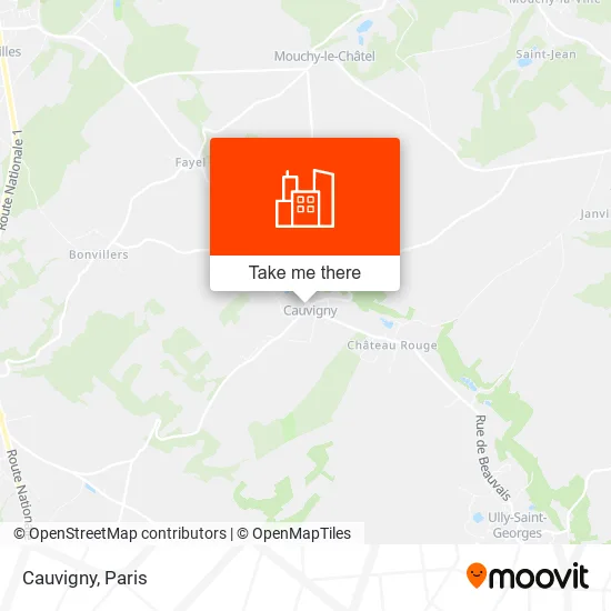 Cauvigny map