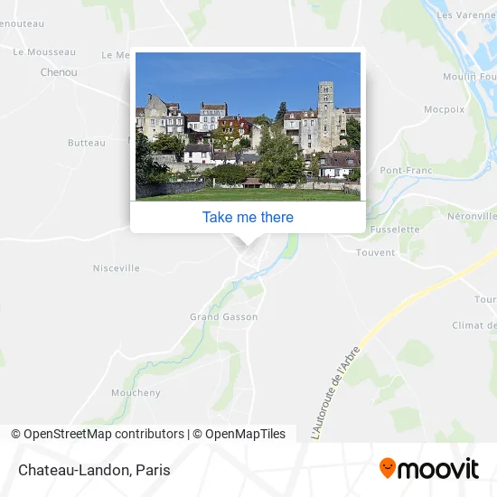 Chateau-Landon map