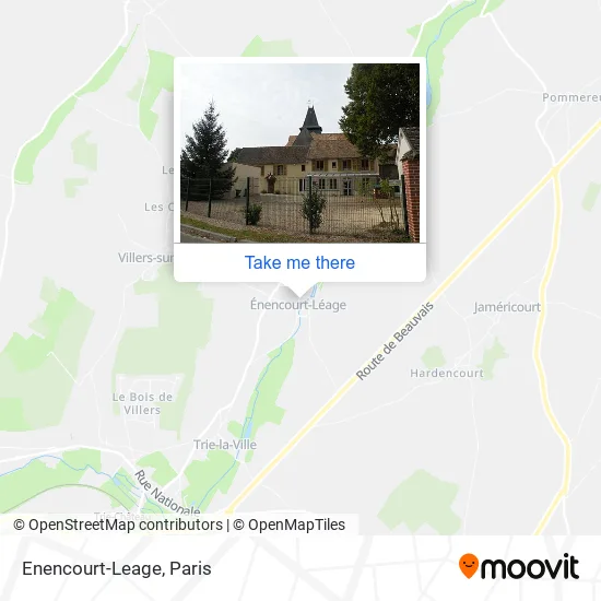 Enencourt-Leage map