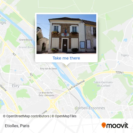 Etiolles map