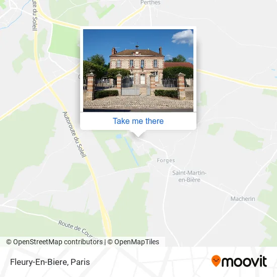 Mapa Fleury-En-Biere