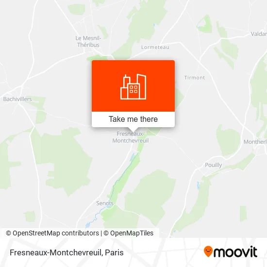 Fresneaux-Montchevreuil map