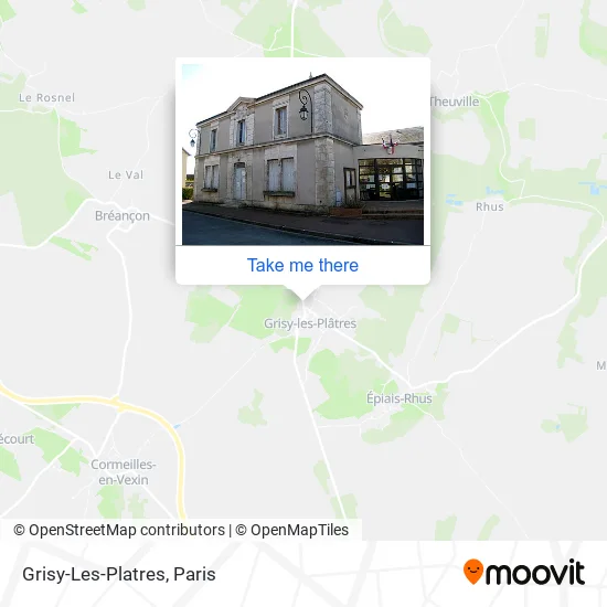 Mapa Grisy-Les-Platres