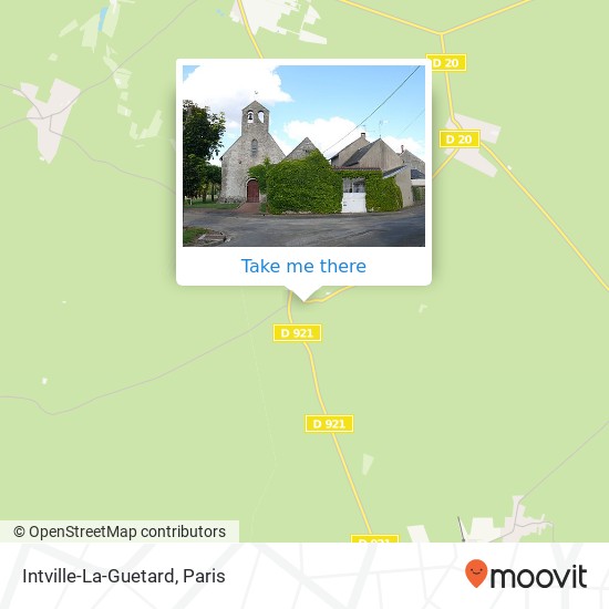 Mapa Intville-La-Guetard