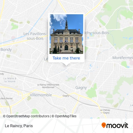 Le Raincy map