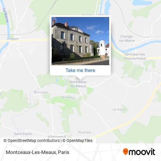 Mapa Montceaux-Les-Meaux