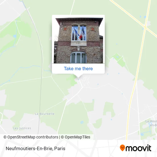 Mapa Neufmoutiers-En-Brie