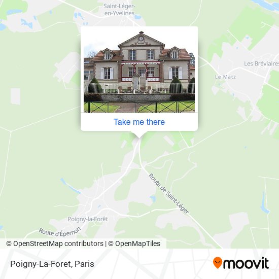 Mapa Poigny-La-Foret