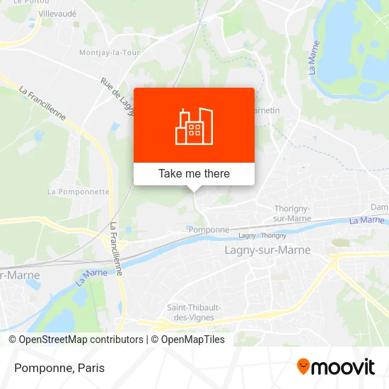 Pomponne map