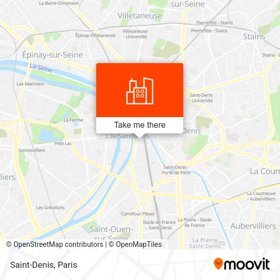 Mapa Saint-Denis