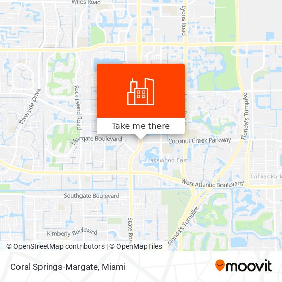 Mapa de Coral Springs-Margate