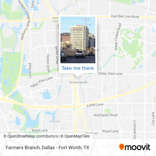 Farmers Branch map