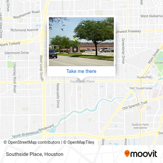 Southside Place map