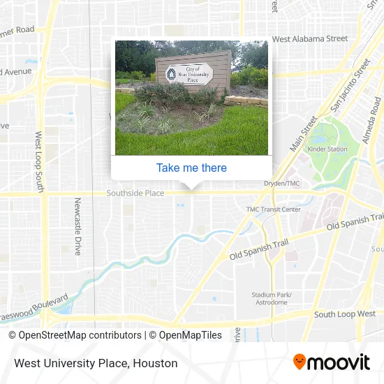 West University Place map