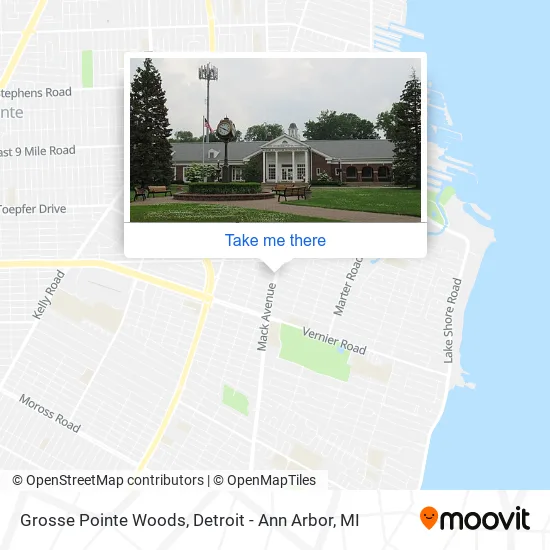 Grosse Pointe Woods map
