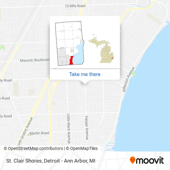 St. Clair Shores map