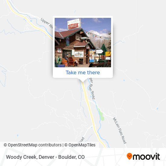 Woody Creek map