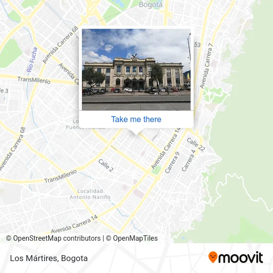 Los Mártires map