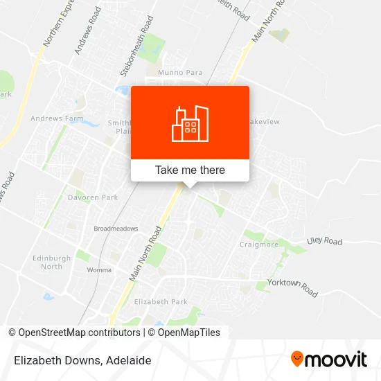 Elizabeth Downs map
