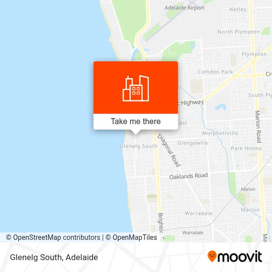 Glenelg South map