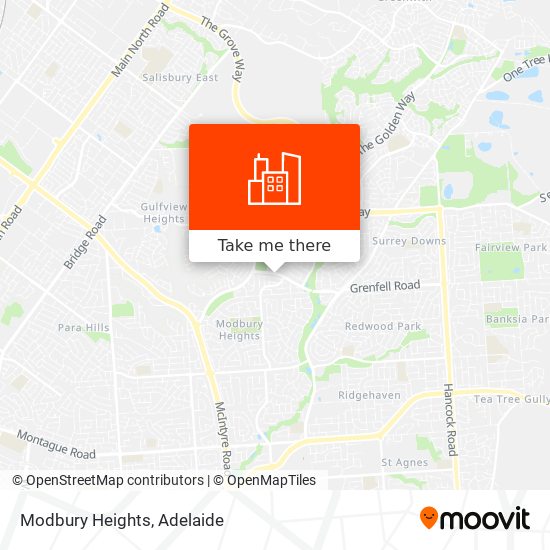 Modbury Heights map