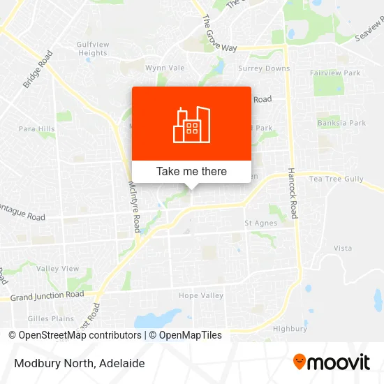 Modbury North map