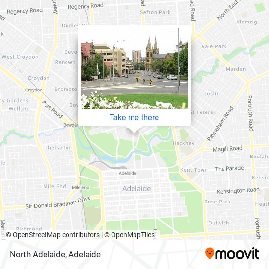 North Adelaide map