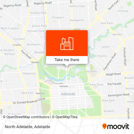 North Adelaide map