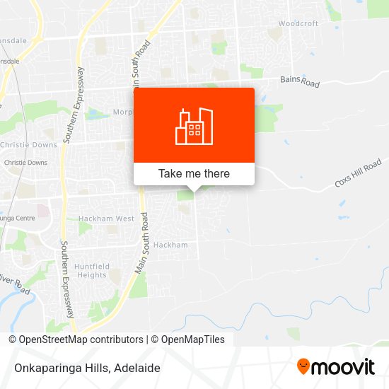 Onkaparinga Hills map