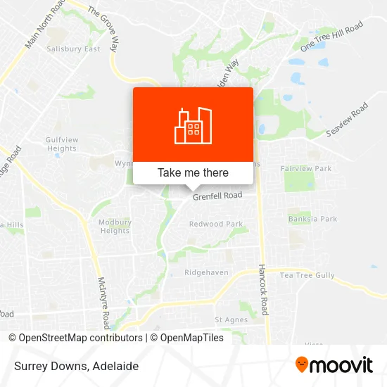 Surrey Downs map