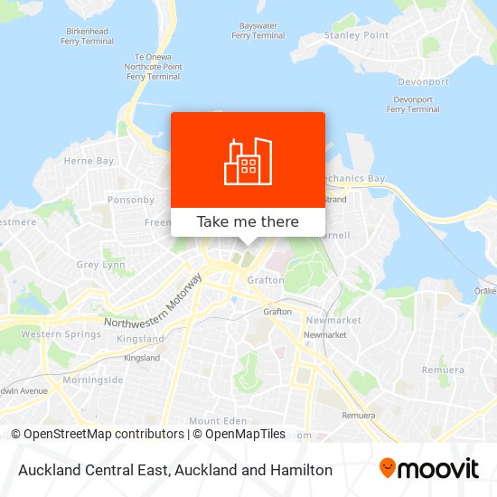 Auckland Central East map