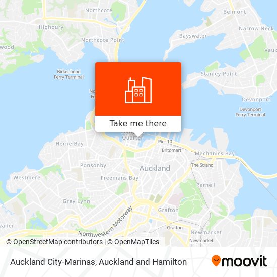 Auckland City-Marinas map