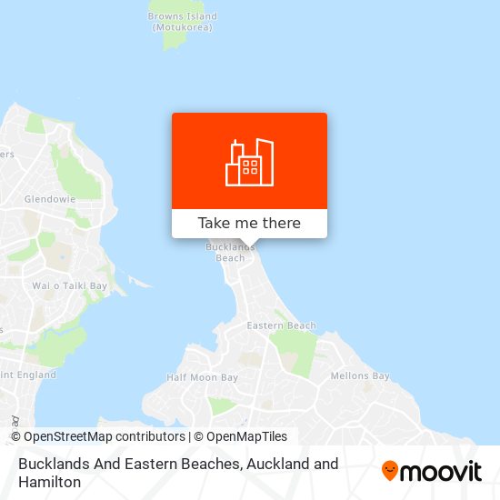 Bucklands And Eastern Beaches map