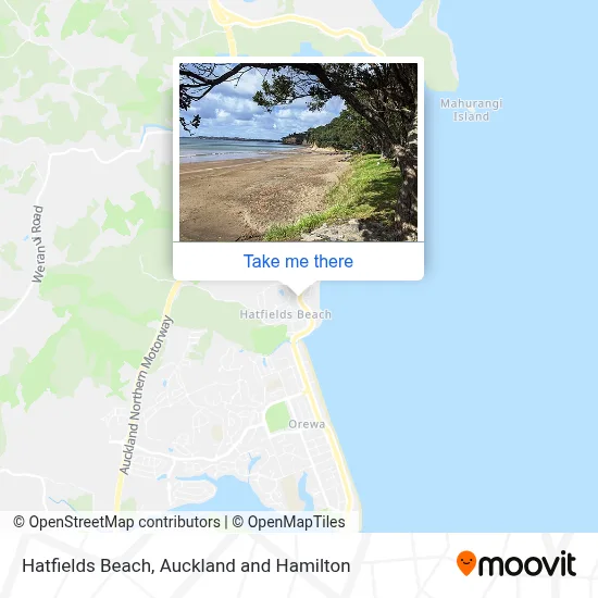 Hatfields Beach map