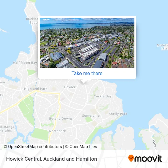 Howick Central map