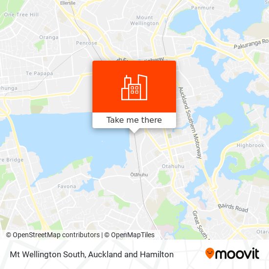 Mt Wellington South map