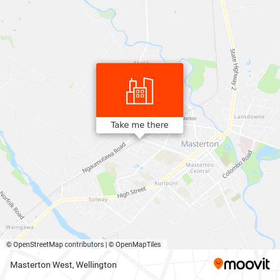 Masterton West map