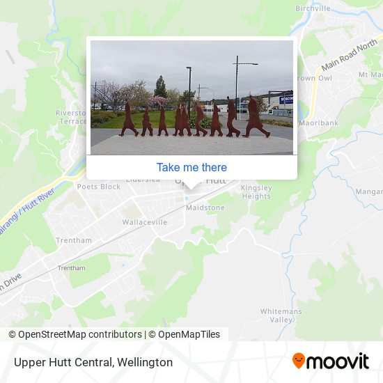 Upper Hutt Central map