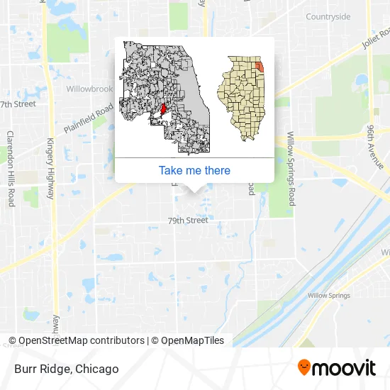 Burr Ridge map