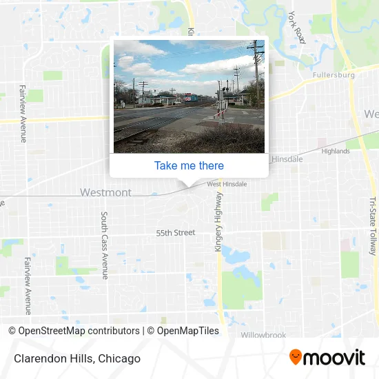 Clarendon Hills map