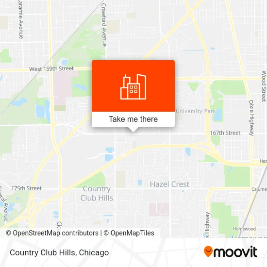 Country Club Hills map